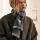 Piano Knit Muffler (Blue)