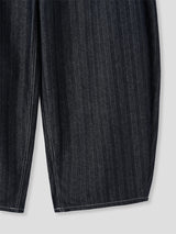 HERRINGBONE NONFADE BALLOON JEANS