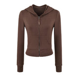Sophie Slim Rib Hoodie Zip-up