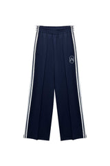 RIBBON JERSEY TRACK PANTS / NAVY