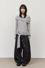 (W) Inter Wrap Hooded Top