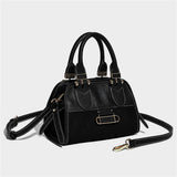 Autumn Winter Two-Tone Faux Leather Classic Tote Cross Bag