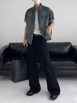 UO Washed Semi-Bootcut Flare Denim Pants