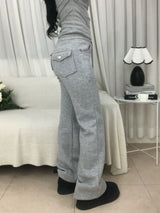 シルバースタッドブーツカットパンツ