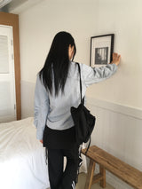 Newer shirring string nylon windbreaker jacket