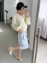 LIGHT SHIRRING JUMPER