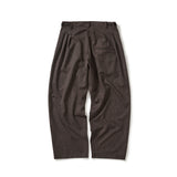 Herringbone pleat pants / Maroon