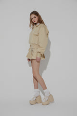 CHINO PLEATS SKIRT