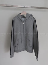 Breeze napping track Oversized-fit hooded zip-up