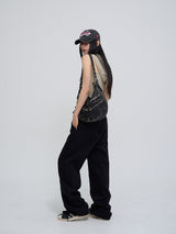 Julie Pig Ribbed Snap Hood Sleeveless