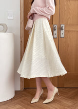 26SS★ Sotime Tassel Jacquard Flared Skirt