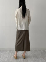 Ritz Pleated Mock Neck Blouse
