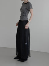 Sherry Layered Boat Neck Short Sleeve T-shirt