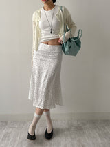 Dot Crease Mermaid Midi Skirt