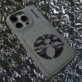 3D Planet Titanium Gray Leather case
