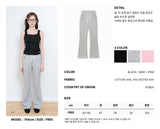FRILL BOOTCUT BANDING PANTS (MELANGE GRAY)