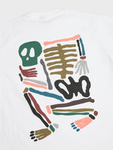 GREEN SKULL TEE - WHITE