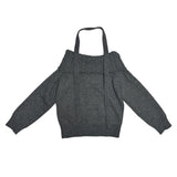 Muffler off knit set