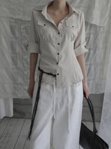 Sareon Open Collar Three QuarterShirt