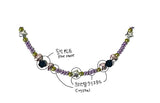 violet with black rose necklace