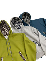 maru check zip-up