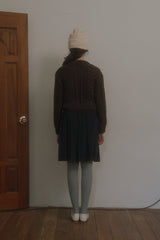 Nutty cable cardigan_brown