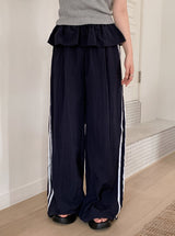 #ST Frill Layered Banding Track Pants (2color)