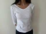 Vネック ハーフTシャツ