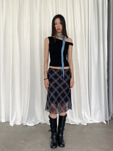 Prepy Midi Flared Skirt