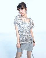 カモスラッシュアイレットTシャツ