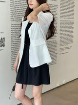 Lovell Tailored Strap Linen Jacket
