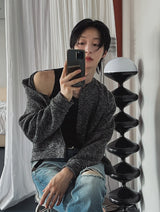 セレブクロップボカシカーディガン