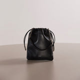 LUZIN MINI sheepskin shoulder bag / Matte Black