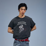 BGBB スネークガーメントダイハーフT (ブラック)
