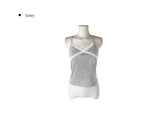 Menly Lace V-neck Ribbed Sleeveless