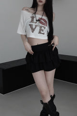 leopard love off shoulder T (2color)