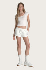 Glossy gem ラウンドトップ, White