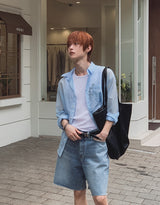 Breeze Cutoff Denim Bermuda Pants