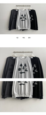 イットユーキャッツプリントスウェット (3 colors)