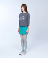 Drift flow 3/4 sleeve tee - CHARCOAL