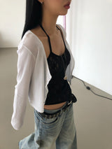 Minimal Button Cardigan