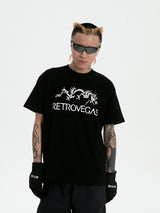 RTVG(RETROVEGAS) ボーンドラゴンスポーツTシャツ