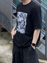 ポスター半染め半袖Tシャツ2C