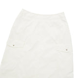 COLLECTION SOFT VELVET WOVEN LONG SKIRT [WHITE]