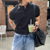 [1+1] LMN ファーストマッスルフィットアイスブントヘンリーネック半袖Tシャツ (10 colors)