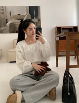 Merry Twisted Puff Square Knit (11color)