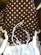 Cocoa Dot Vintage Midi Skirt