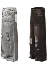 Distressed Washed Street Jeans