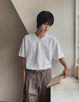 スラップVネックハーフTシャツ