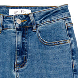EMBROIDERED SPANDEX BOOTCUT DENIM PANTS code 18303
